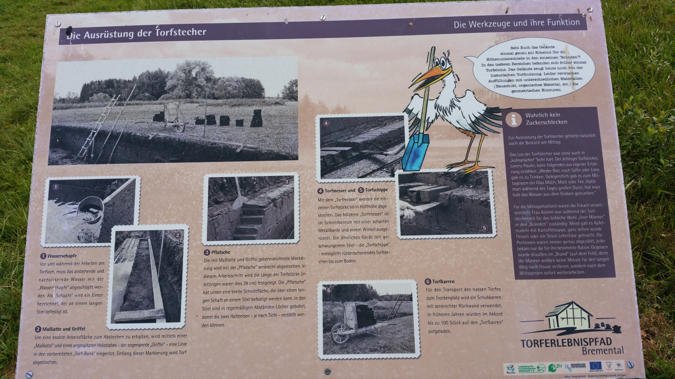 Beschreibungen des Torferlebnispfades Bremental in Jettingen